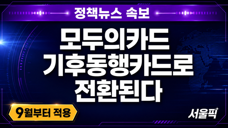 모두의카드 기후동행카드 전환 9월