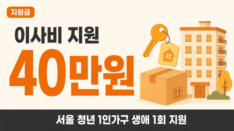 서울 청년 이사비 지원 40만원