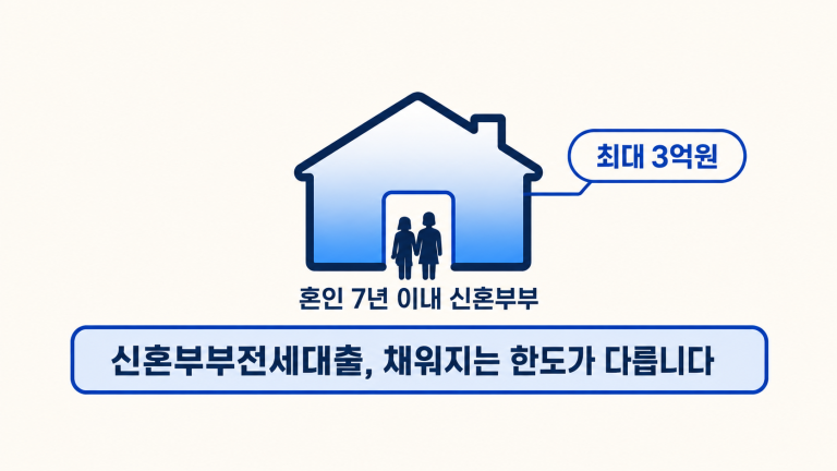 신혼부부전세대출 한도가 집 모양 게이지