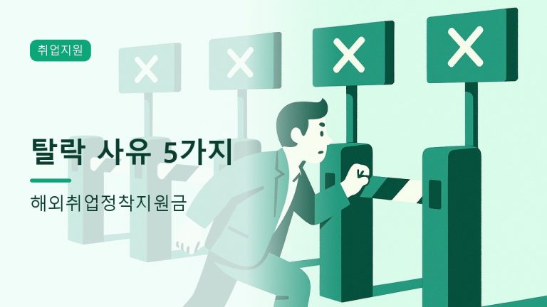 해외취업정착지원금 대표 이미지