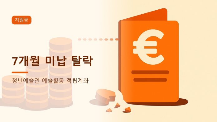 청년예술인 예술활동 적립계좌 대표 이미지