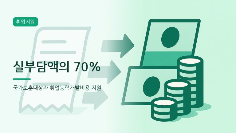 국가보훈대상자 취업능력개발비용 지원 정리